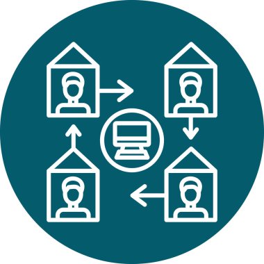 ağ paylaşım simgesi çizimi