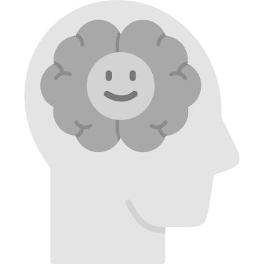 Beyin insan kafası izole edilmiş simge