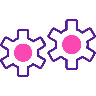 dişli simgesi vektör illüstrasyonu