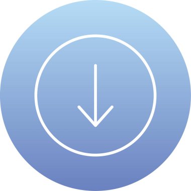 ok aşağı ok simgesi ile doldurulmuş dış hat biçimi