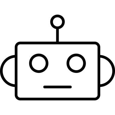 robot düz vektör simgesi