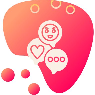 aşk iletisi sohbet simgesi düz biçimli