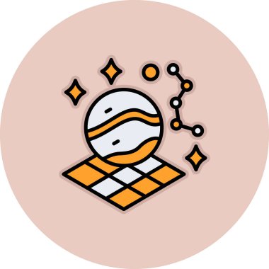 Bir gezegenin vektör çizimi