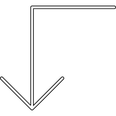 ok aşağı simge, özet biçimi