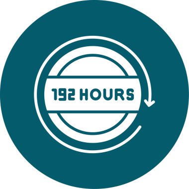 Moda tasarımı içerisindeki 72 saat simgesi izole edilmiş arkaplan