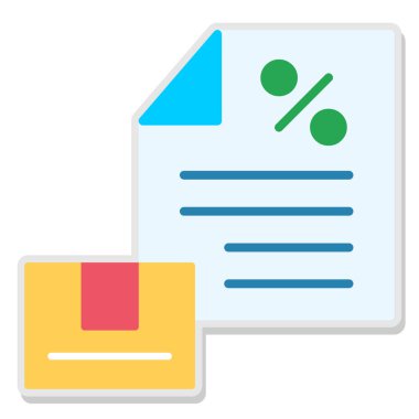 iş kağıt düz simge, vektör illüstrasyon