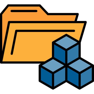 kutu depolama simgesi ana hat biçiminde