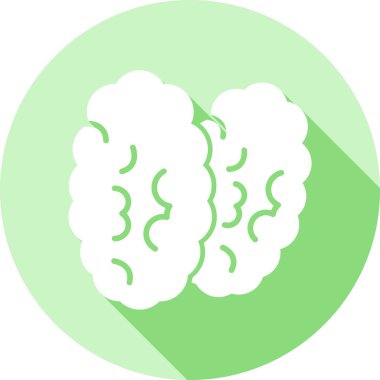 Beyin. Web simgesi basit illüstrasyon