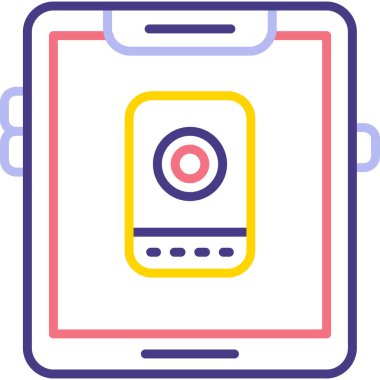 Cep telefonu simgesinin vektör illüstrasyonu