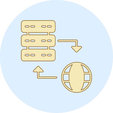 Bir sunucunun vektör illüstrasyonuName