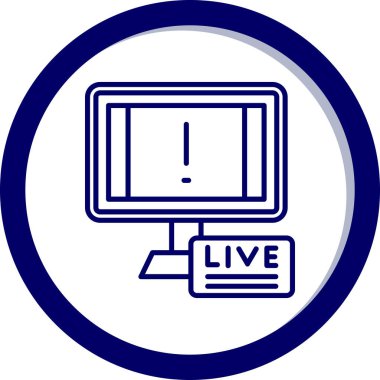 canlı haber simgesi, vektör illüstrasyonu basit tasarım