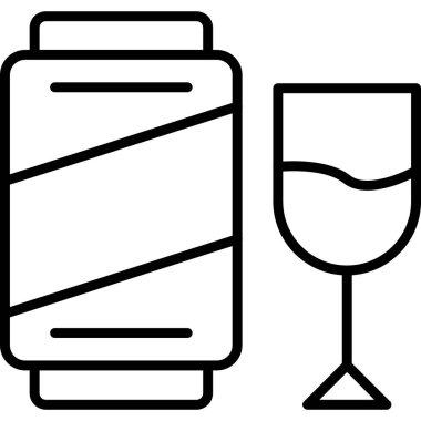 alkollü içecek ikonunu ana hatlarıyla iç