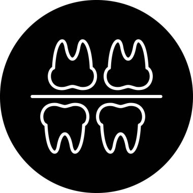 Diş simgesi, vektör illüstrasyonu