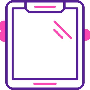 tablet. Web simgesi basit illüstrasyon