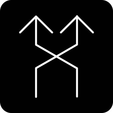 ok ok yönü simgesi ana hat biçiminde