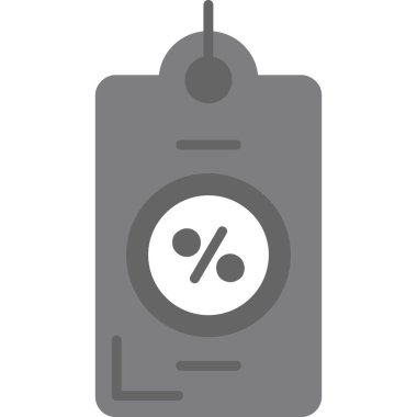 indirimli satış simgesi, basit vektör illüstrasyonu