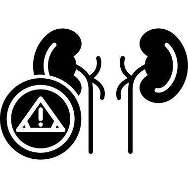 Böbrek ikonu vektörü. Web ve mobil uygulama tasarımınız için izole edilmiş illüstrasyon sembolü.