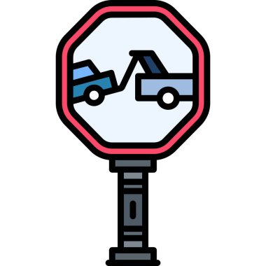 araba trafik ışığı simgesi - taslak biçimi