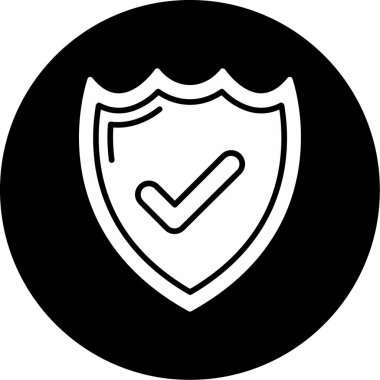 kalkan ikon vektör illüstrasyonu