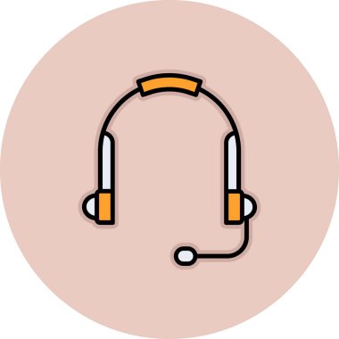 Kulaklık simge vektör çizim