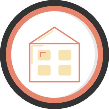 ev düz vektör simgesi