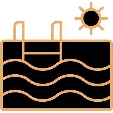 Su. Web simgesi basit illüstrasyon