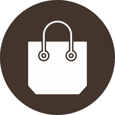 Alışveriş poşeti simgesi, vektör illüstrasyonu