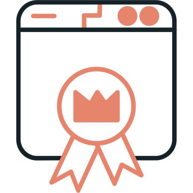 Ödül Rozeti. Basit tasarım