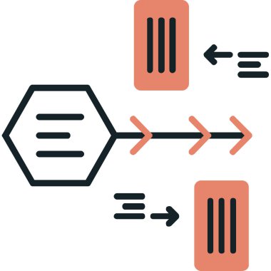 Veri paylaşım simgesi, vektör illüstrasyonu