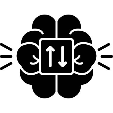 beyin ikonu vektör illüstrasyonu