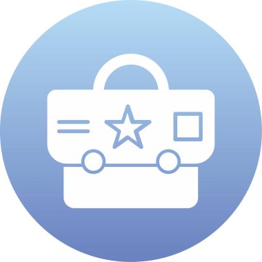 çanta simgesi vektör illüstrasyonu