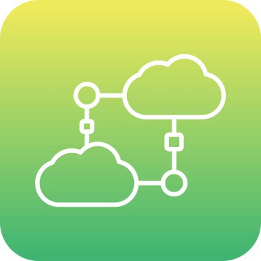 eşsiz veri paylaşım vektör çizgisi simgesi