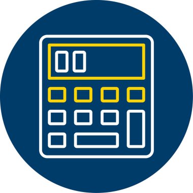 Hesap makinesi. Web simgesi basit illüstrasyon