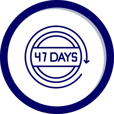 47 gün simgesi.