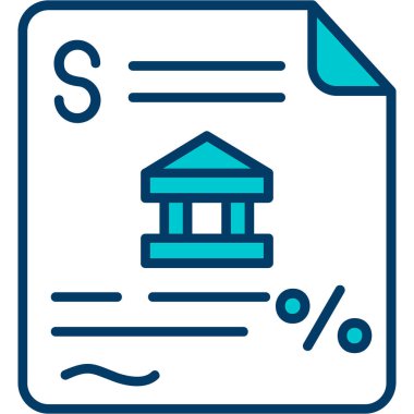 Banka binası. Basit resimleme