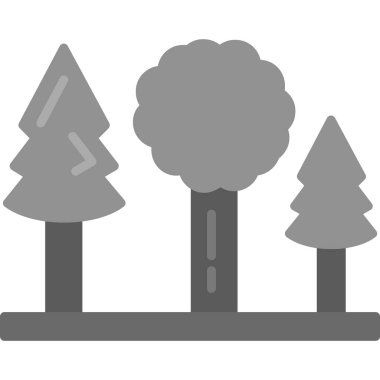 ağaç simgesi, basit vektör illüstrasyonu