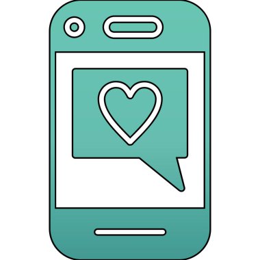 Akıllı telefon simgesinin vektör illüstrasyonu