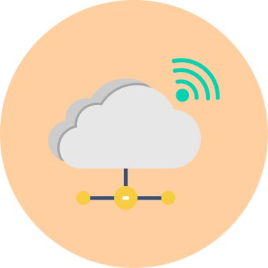 Bulut. Web simgesi basit illüstrasyon