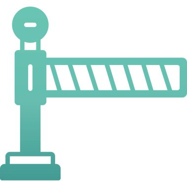 Bariyer. Web simgesi basit illüstrasyon