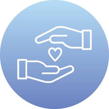 Kalp ikonu vektör illüstrasyonu