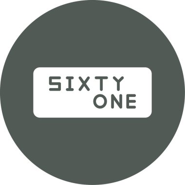 6 numaralı işaret simgesi tasarım vektörü grafiği