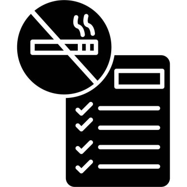 Dumansız Vektör Şekil Simgesi Tasarımı Yok