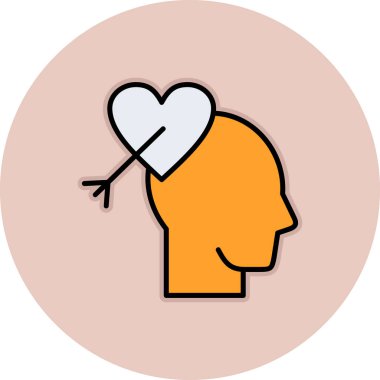 Kurdele ikonu vektör illüstrasyon tasarımlı kalp