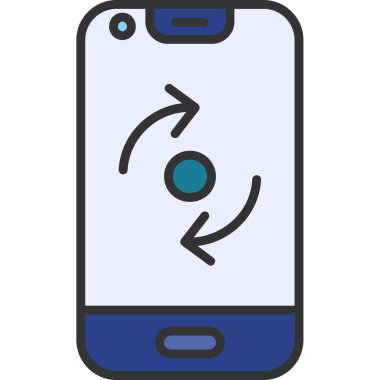 Mobil kutsal kişilerin resmi, vektör çizim