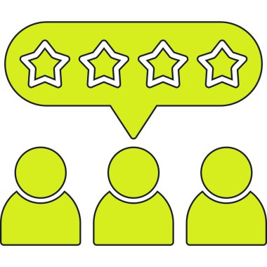 Müşteri geribildirim rengi vektör çizimi