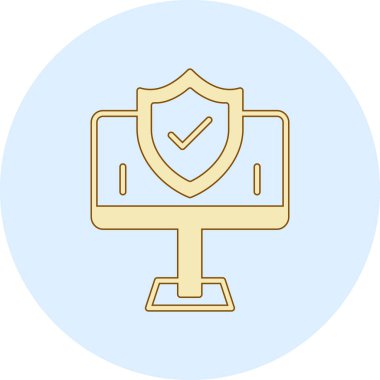 kalkan ikon vektör illüstrasyonu