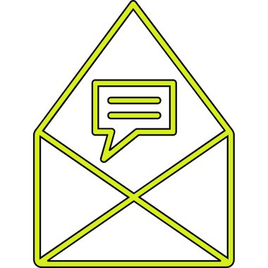 ileti ikonu vektör illüstrasyonu