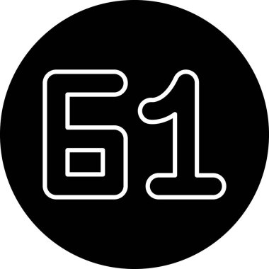 6 numaralı simgenin vektör illüstrasyonu