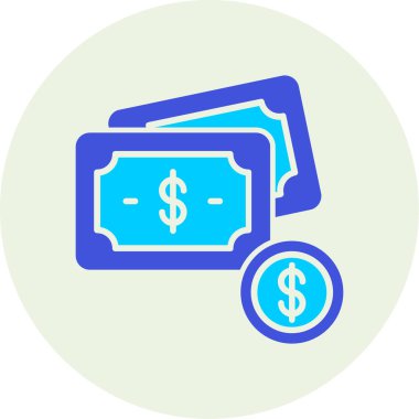 Nakit Dolar para simgesi düz stil