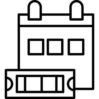 Bina. Web simgesi basit illüstrasyon